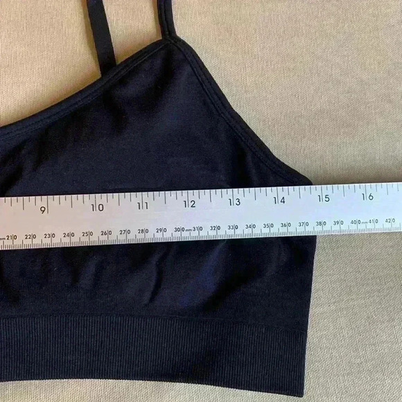 ATHLETA Renew Sports Bra A-C Black Womens Large Adjustable Straps Removable Pads - Picture 4 of 6